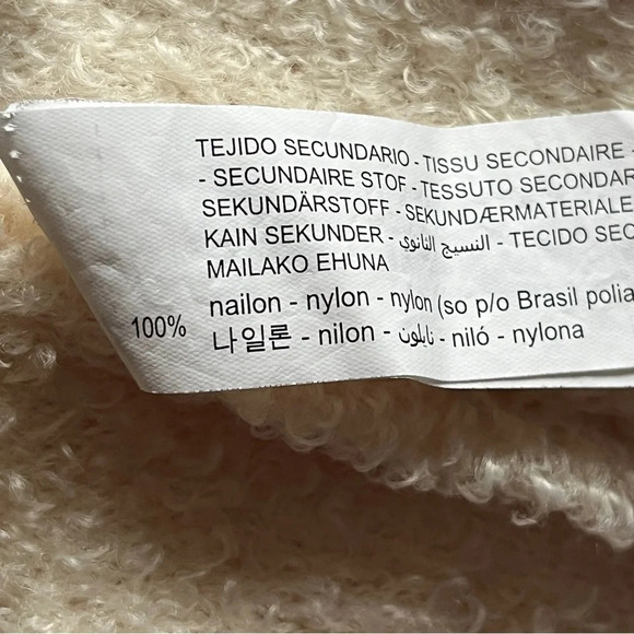 Zara Kids Boucle Knit Sweater Vest Fleece Pile  Retro Vintage Button Down 13-14 - Picture 11 of 15